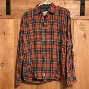 Marine Layer Lightweight Slim Fit Flannel Size L